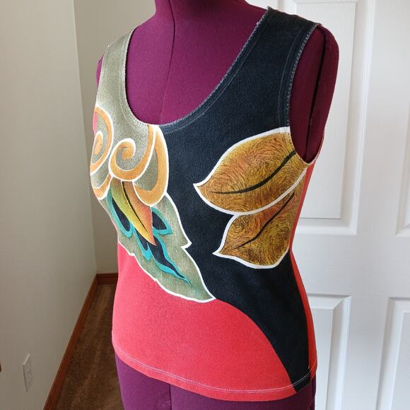 Off the Hook Graphic Print Tank Top M ? tagless vintage y2k scoop neck repaired - Picture 12 of 12